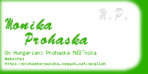 monika prohaska business card